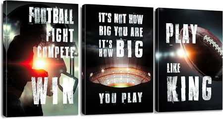 Textile & Decoratiuni - Set 3 tablouri canvas Artscope abstract, tematica sport si pasiune, imprimeu artistic modern pentru decor perete, 30 x 40 cm