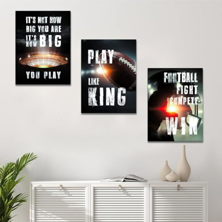 Set 3 tablouri canvas Artscope abstract, tematica sport si pasiune, imprimeu artistic modern pentru decor perete, 30 x 40 cm [4]