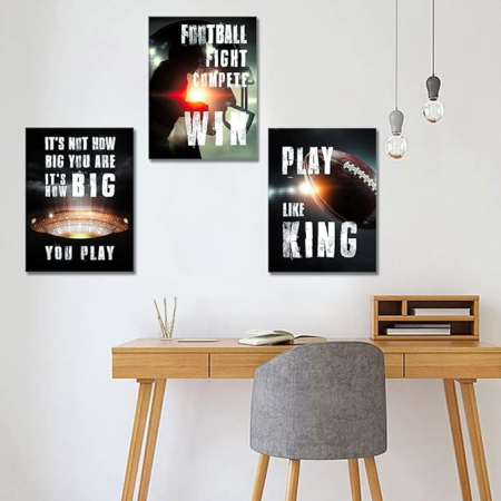 Set 3 tablouri canvas Artscope abstract, tematica sport si pasiune, imprimeu artistic modern pentru decor perete, 30 x 40 cm [3]