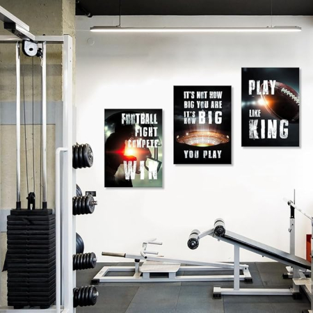 Set 3 tablouri canvas Artscope abstract, tematica sport si pasiune, imprimeu artistic modern pentru decor perete, 30 x 40 cm [2]