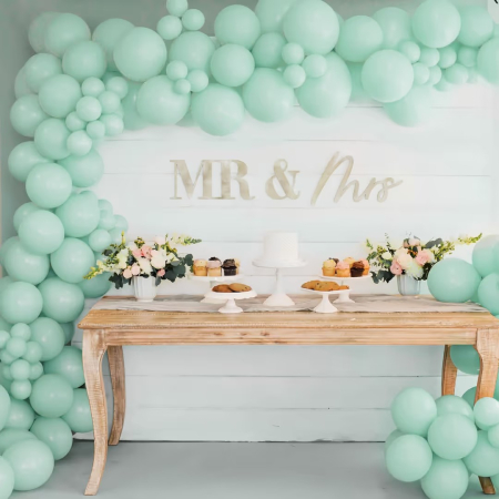 Decoratiuni petreceri - Set 50 Baloane Latex Albastre, 30 cm, compatibile Heliu si Aer, ideale pentru Ghirlanda Baloane, Aniversare, Botez, Nunta si Petreceri