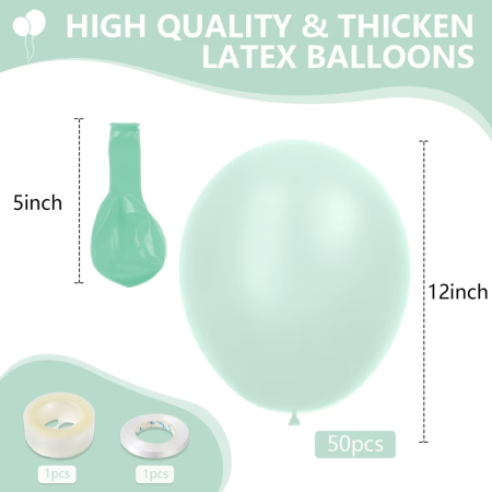 Set 50 Baloane Latex Albastre, 30 cm, compatibile Heliu si Aer, ideale pentru Ghirlanda Baloane, Aniversare, Botez, Nunta si Petreceri [3]