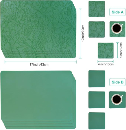 Set 4 fete de masa 30×45 cm, poliester anti-șifonare, design modern, lavabile, protecție masa ideală pentru uz zilnic & petreceri [1]