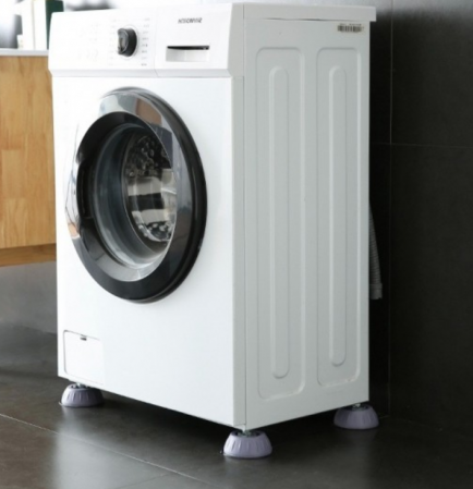 Set 4 picioruse antivibratii, anti-zgomot si antiderapante, Suprapozabile, cauciuc natural si ABS, pentru masina de spalat, uscator [3]