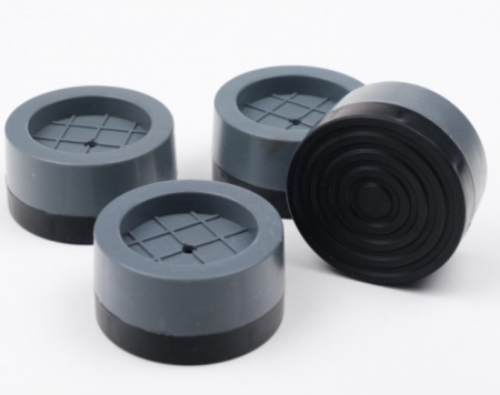 Set 4 picioruse antivibratii, anti-zgomot si antiderapante, Suprapozabile, cauciuc natural si ABS, pentru masina de spalat, uscator [0]