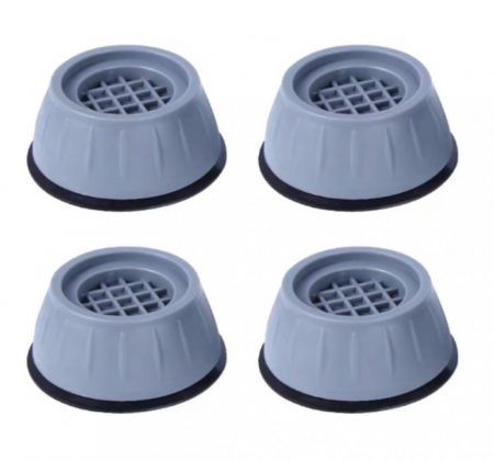 Set 4 picioruse antivibratii, anti-zgomot si antiderapante, Suprapozabile, cauciuc natural si ABS, pentru masina de spalat, uscator [0]