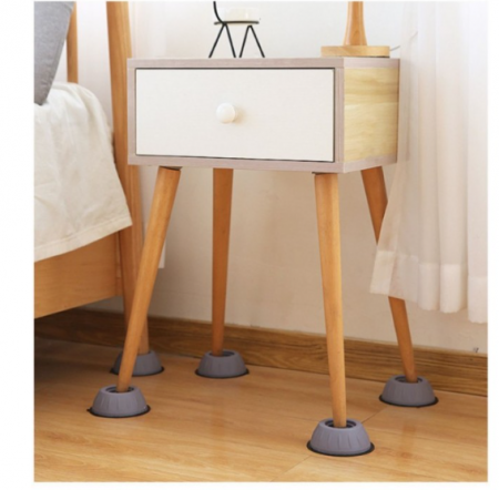 Set 4 picioruse antivibratii, anti-zgomot si antiderapante, Suprapozabile, cauciuc natural si ABS, pentru masina de spalat, uscator [4]