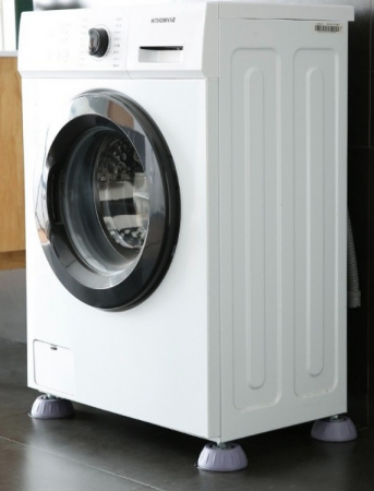 Set 4 picioruse antivibratii, anti-zgomot si antiderapante, Suprapozabile, cauciuc natural si ABS, pentru masina de spalat, uscator [5]