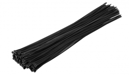 Lichidare Stoc - Set 50 bride cablu heavy‑duty – 45 cm, rezistență 23 kg, auto-blocante UV, negru, indoor/outdoor