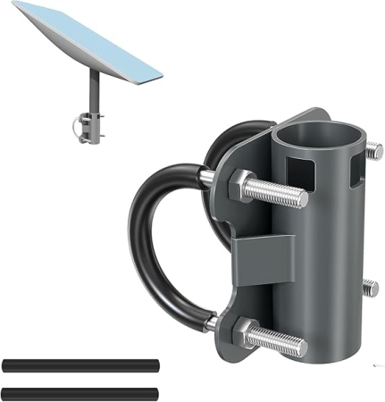 Birotica - Suport antena Starlink Bowl, adaptor reglabil in forma U, prindere teava, balcon sau autorulota, sistem montaj satelit