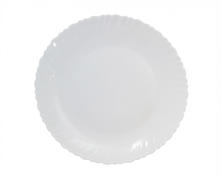 Farfurie opal valurita, 26 cm, Alb, Oti