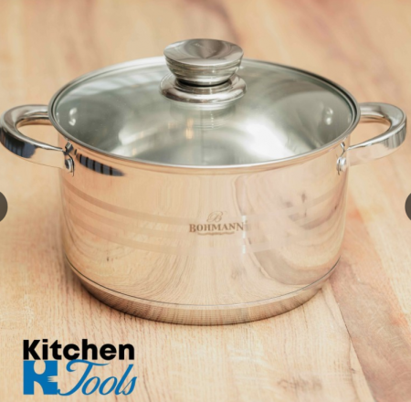 Set 6 oale inox cu capace Bohmann + tigaie granit [11]