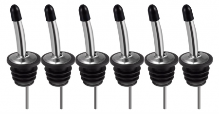 Lichidare Stoc - Set 6 turnătoare turnuri cocktail din inox – stropitori universale pentru sticle, dozaj precis