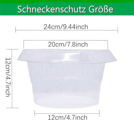 Set 25 bucati + 25 plase, inele transparente anti-lumaca, protectie pentru salata si varza, coliere impotriva melcilor si altor daunatori [5]