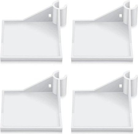 Bricolaj - Set 4 rafturi colt pentru cort de crestere BAAQII, suport robust pentru tije 16 mm, alb