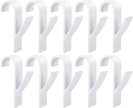 Lichidare Stoc - Set 10 Cârlige ABS pentru Calorifer Rotund – Ideal pentru Prosoape, Halate, Baie