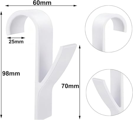 Set 10 Cârlige ABS pentru Calorifer Rotund – Ideal pentru Prosoape, Halate, Baie [1]
