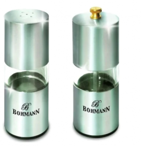 Articole pentru servire - Set condimente Bohmann, 2 piese, inox/sticla