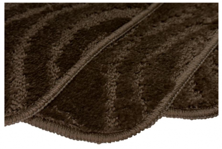 Set covoras de baie 3 piese, polipropilena, 100x60, 60x50, 40x60, Maro [2]