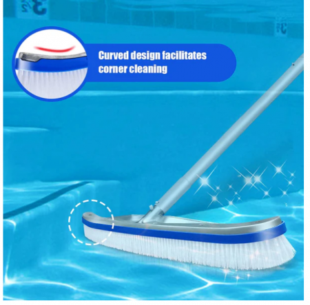 Perie MASTERTOP cu Mâner Lung din Aluminiu, Ideală pentru Curățarea piscinelor, Podelelor și Plăcilor Ceramice [3]