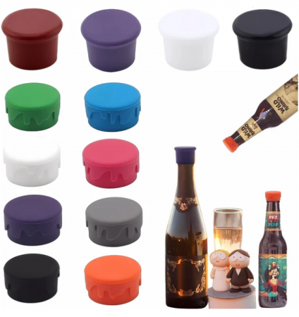 Lichidare Stoc - Set de 12 capace pentru sticle - 8 capace pentru sticle de bere, 4 dopuri pentru sticle de vin