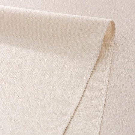 Fata de masa patrata GAMUSI, 140 x 180 cm, impermeabila, jacquard lurex, rezistenta la pete, ecru/auriu [3]