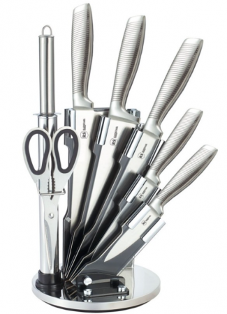 Cutite si seturi de cutite - Set de cutite din inox turnat Bohmann, 8 piese, argintiu mat