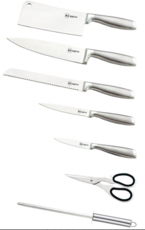 Set de cutite din inox turnat Bohmann, 8 piese, argintiu mat [1]