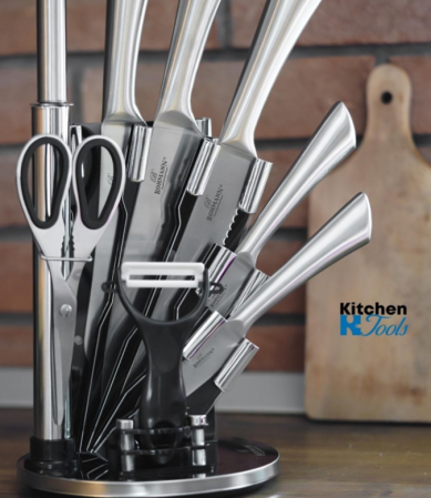 Set de cutite din inox turnat Bohmann, 9 piese, argintiu gri [3]