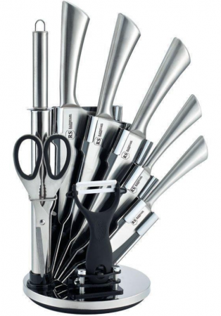 Cutite si seturi de cutite - Set de cutite din inox turnat Bohmann, 9 piese, argintiu gri