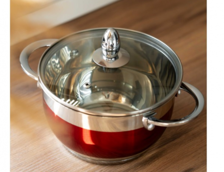 Set 8 piese, cratite inox termorezistente, 1.8l/2.5l/3.5l/5.9l, Bohmann, Rosu [2]