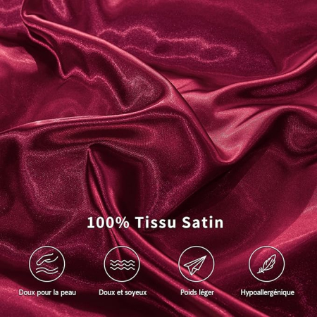 Set husa pilota Freyamy, rosu vin – 240x260cm si 2 fete de perna 65x65 cm, lux, material premium, marime Double [4]