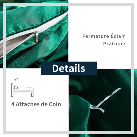 Set husa pilota Freyamy, verde inchis – 200x200cm si 2 fete de perna 65x65 cm, lux, material premium, marime Double [5]
