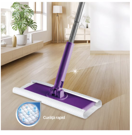 Curatenie - Set Mop OTI No-Touch, 1 Mop + 5 lavete uscate si 5 lavete umede