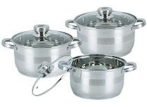 Oale si cratite - Set 3 oale cu capace din inox Bohmann