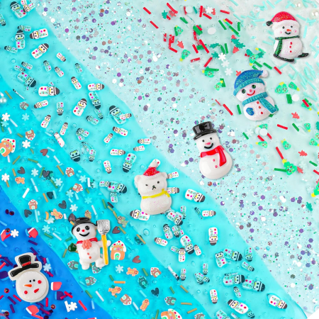 Set Snowman Slime – Lut slime și slime cristalin cu accesorii variate, 360 ml, saculet petrecere copii, cadou aniversar fete și băieți, set DIY [7]