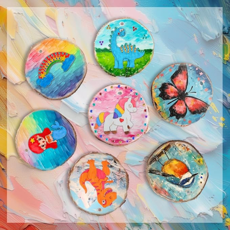Set creativ pictura pe lemn, glow in the dark, kit artizanat copii 6-12 ani [1]