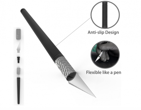 Set pentru montaj folie auto 4‑în‑1 – racletă felt, stick, cutter și cuțit utilitar [1]