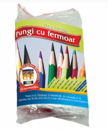 Curatenie - Pungi cu fermoar Misavan, 15*22cm, 100 buc/ set, 1407