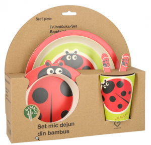 Set serviciu masa, 5 piese din Fibre de bambus pentru copii BM010 Gargarita [1]
