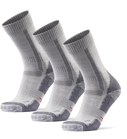 Fashion - Sosete de drumetie DANISH ENDURANCE Merino, termice, pentru trekking si activitati outdoor, unisex, 3 perechi, gri, marimea 35-38