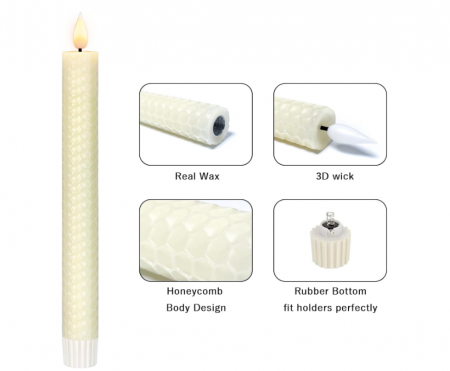 Set 6 lumânări LED tip candelă, cu flacără „dansantă”, alimentate cu baterii, cu telecomandă și temporizator, decor Crăciun & Halloween [3]