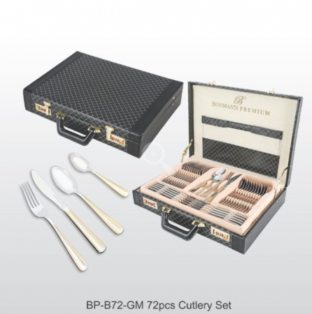 Tacamuri si seturi - Set tacamuri 72 piese, 12 persoane, auriu
