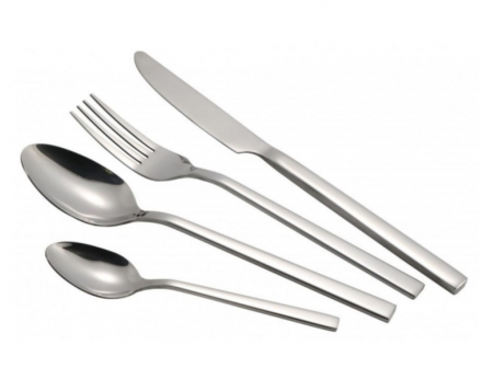 Tacamuri si seturi - Set tacamuri inox 24 piese, servieta transport, 6 cutite/furculite/linguri/lingurite, Voltz