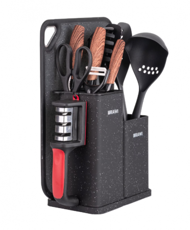 Tacamuri si seturi - Set 10 ustensile pentru bucatarie cu stand RAWI-7878W
