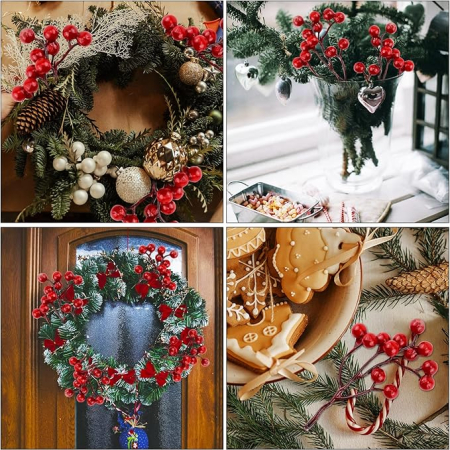 Set de 20 de ramuri de bessen artistice pentru Craciun / brad / decoratiuni de iarna [3]