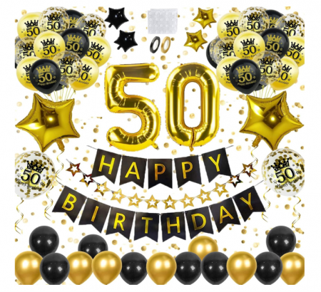 Setul de baloane pentru petreceri Happy Birthday Balloons  50 ani [0]