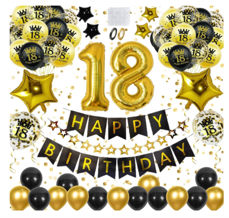 Setul de baloane pentru petreceri Happy Birthday Balloons  18 ani [0]