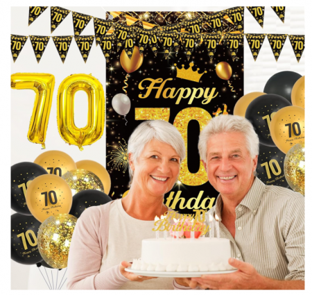 Setul de baloane pentru petreceri Happy Birthday Balloons  70 ani [5]