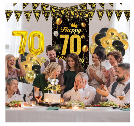 Setul de baloane pentru petreceri Happy Birthday Balloons  70 ani [6]